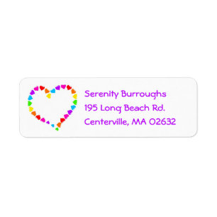Cute Heart Rainbow Purple Love Hearts Wedding