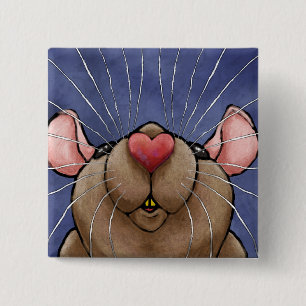 Cute Heart Rat Button