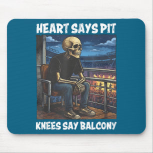 Cute Heart Says Pit Knees Say Mouse Mat