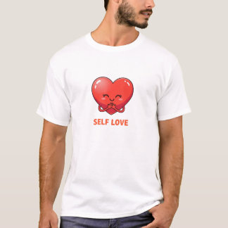 Cute Heart Self Love Artwork Design T-Shirt