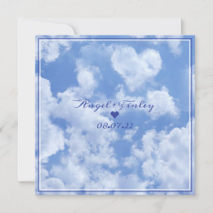 Cute Heart Shaped Cloud In Blue Sky Cheerful Happy