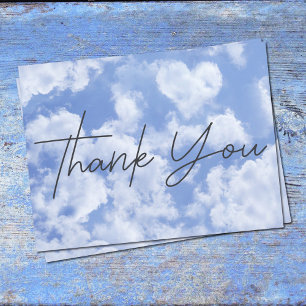 Cute Heart Shaped Cloud In Blue Sky Cheerful Happy Postcard