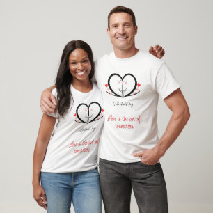 Cute Heart Shaped Love Illustration T-Shirt