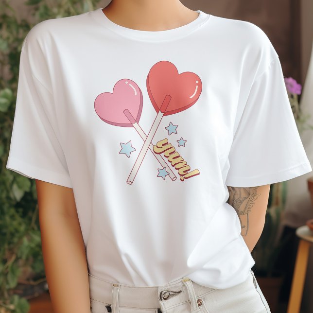 Cute Heart Sucker Valentine's Day T-Shirt (Creator Uploaded)