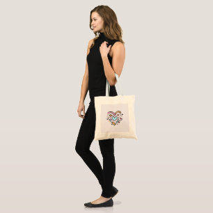 cute heart tote bag