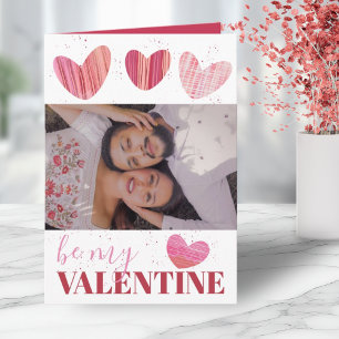 Cute Heart Valentines Pink & Red  Card