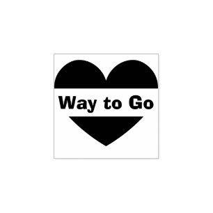 Cute Heart Way To Go Teacher Grading Wooden Rubber Stamp