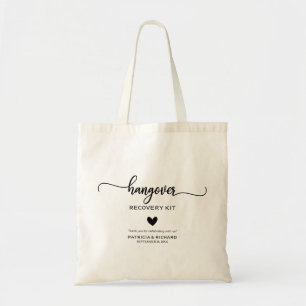 Cute Heart Wedding Hangover Kit Tote Bag