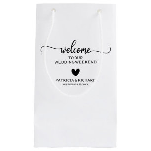 Cute Heart Wedding Welcome Hotel Small Gift Bag