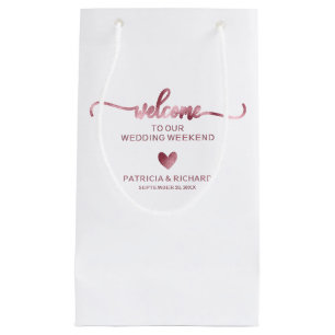 Cute Heart Wedding Welcome Hotel Small Gift Bag