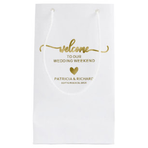 Cute Heart Wedding Welcome Hotel Small Gift Bag