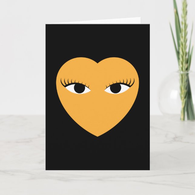 Cute Heart with Eyes Card (Front)