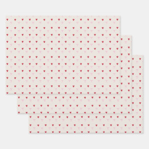 Cute Hearts and Bows Wrapping Paper