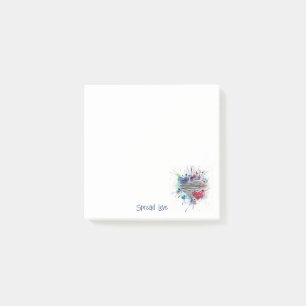 Cute Hearts And Washes In Watercolor  Post-it Notes