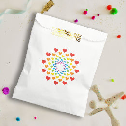 Cute hearts around hearts favour bags