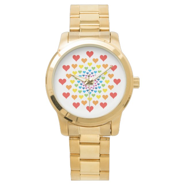 Cute hearts around the clock watch (Front)