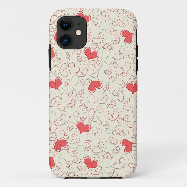 Cute Hearts Background Case-Mate iPhone Case (Back)