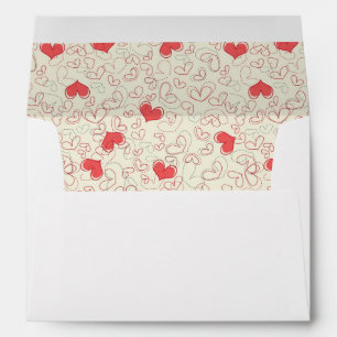 Cute Hearts Background Envelopes