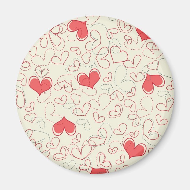 Cute Hearts Background Magnet (Front)
