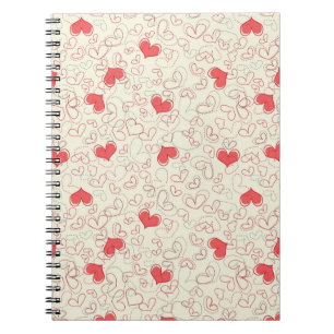 Cute Hearts Background Notebook