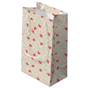 Cute Hearts Background Small Gift Bag