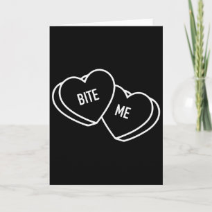 Cute Hearts Bite Me, Funny Anti-valentines Day Card