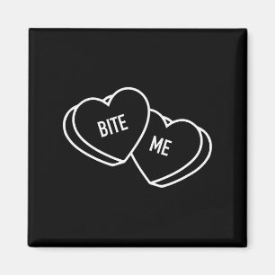 Cute Hearts Bite Me, Funny Anti-valentines Day Magnet