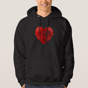 Cute Hearts Corgi Dog Puppy Lover Valentines Day Hoodie