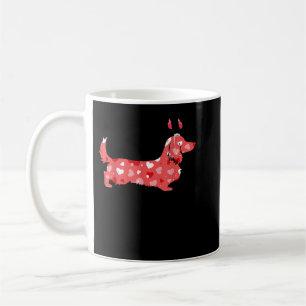 Cute Hearts Dachshund Dog Puppy Lover Valentines D Coffee Mug