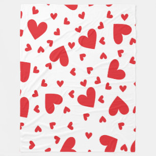 Cute Hearts  Fleece Blanket