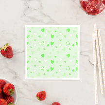 Cute Hearts Green