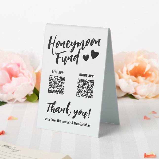 Cute Hearts Honeymoon Fund QR Code Wedding (In SItu (Wedding))