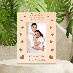 Cute Hearts Love Quote Couple Names Personalised Etched Frames