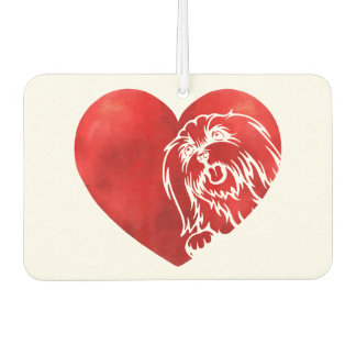 Cute Hearts Maltese Dog Puppy Lover Valentines Day Car Air Freshener