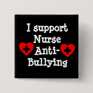 Cute Hearts Nurse Anti-Bullying Button