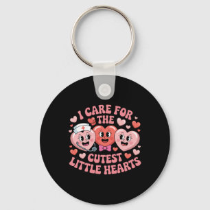 Cute Hearts Nurse Life Valentines Day Caring Steth Key Ring