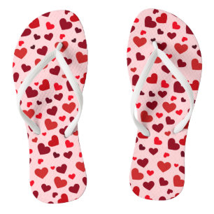 Cute Hearts Pattern  Flip Flops