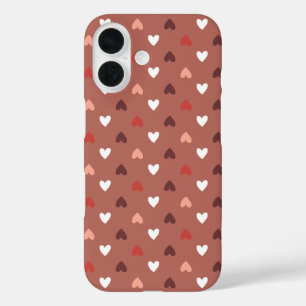 Cute Hearts Pattern – Soft Love Aesthetic iPhone 16 Case
