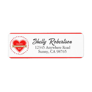 Cute Hearts Valentine's Address Labels