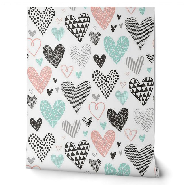 Cute Hearts  Wallpaper (Unrolling)