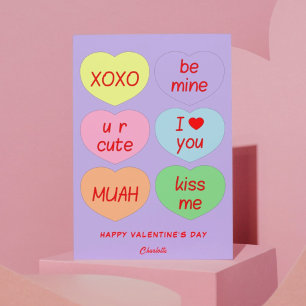 Cute Hearts XOXO Be Mine Valentine Day Card