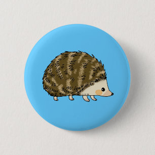 Cute hedgehog 6 cm round badge