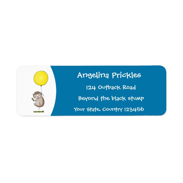 Cute hedgehog and balloon cartoon pattern (Front)