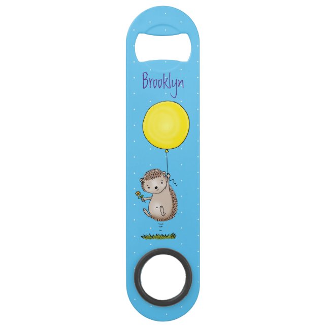 Cute hedgehog and balloon cartoon pattern (Front)