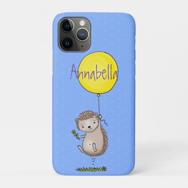 Cute hedgehog and balloon cartoon pattern Case-Mate iPhone case (Back)