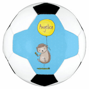 Cute hedgehog and balloon cartoon pattern football
