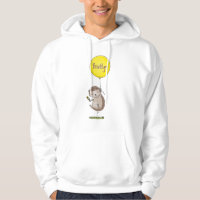 Cute hedgehog and balloon cartoon pattern