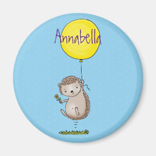 Cute hedgehog and balloon cartoon pattern magnet