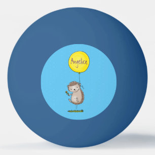 Cute hedgehog and balloon cartoon pattern ping pong ball