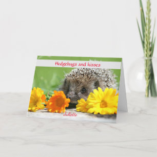 Cute Hedgehog and Flowers Personalised Holiday Car